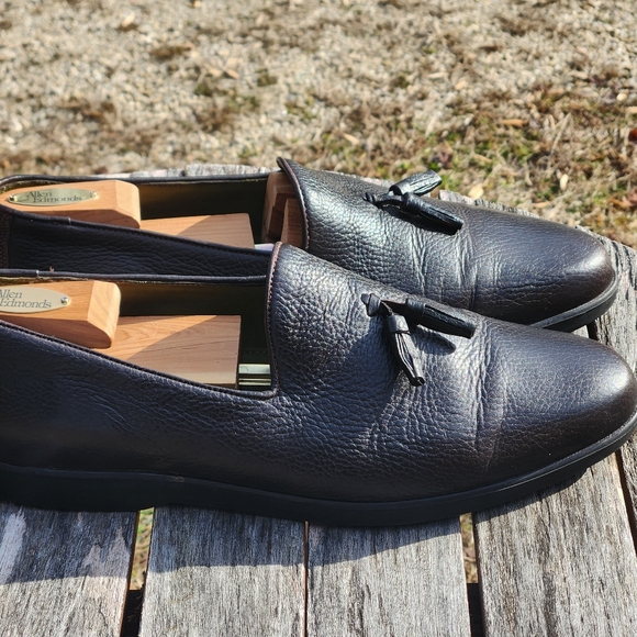 Inkerman New York Pebbled Leather Tassel Loafers Shoes 11.5 - Picture 2 of 6